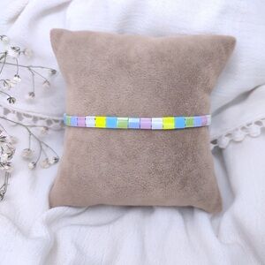 Adjustable Macrame Tila Bracelet